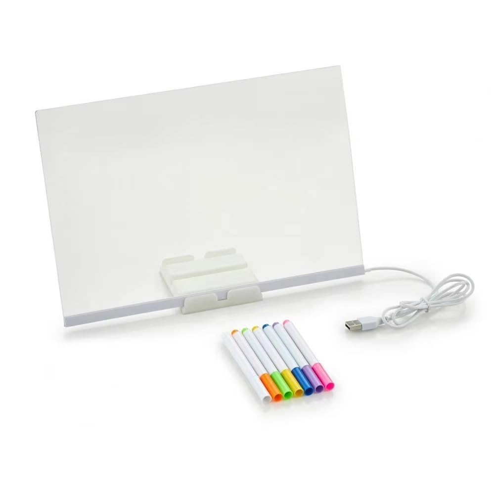 3D Acrylic Writing Pad with Pen Message Board Rewritable Table Lamp for Study Led Light Office Home Decor Gift