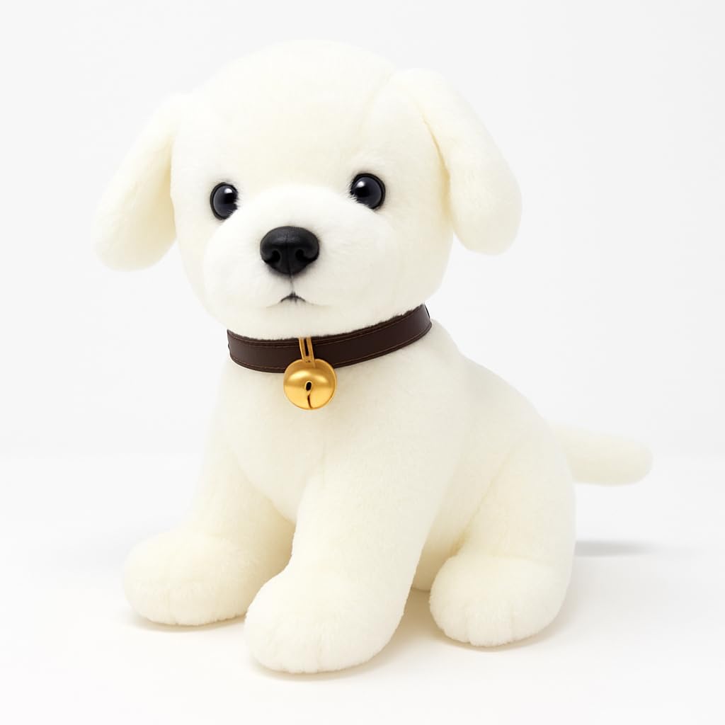 Babique Dog Plush Soft Toy Cute Kids Animal Home Decor Boys/Girls/Baby (25 cm, White)