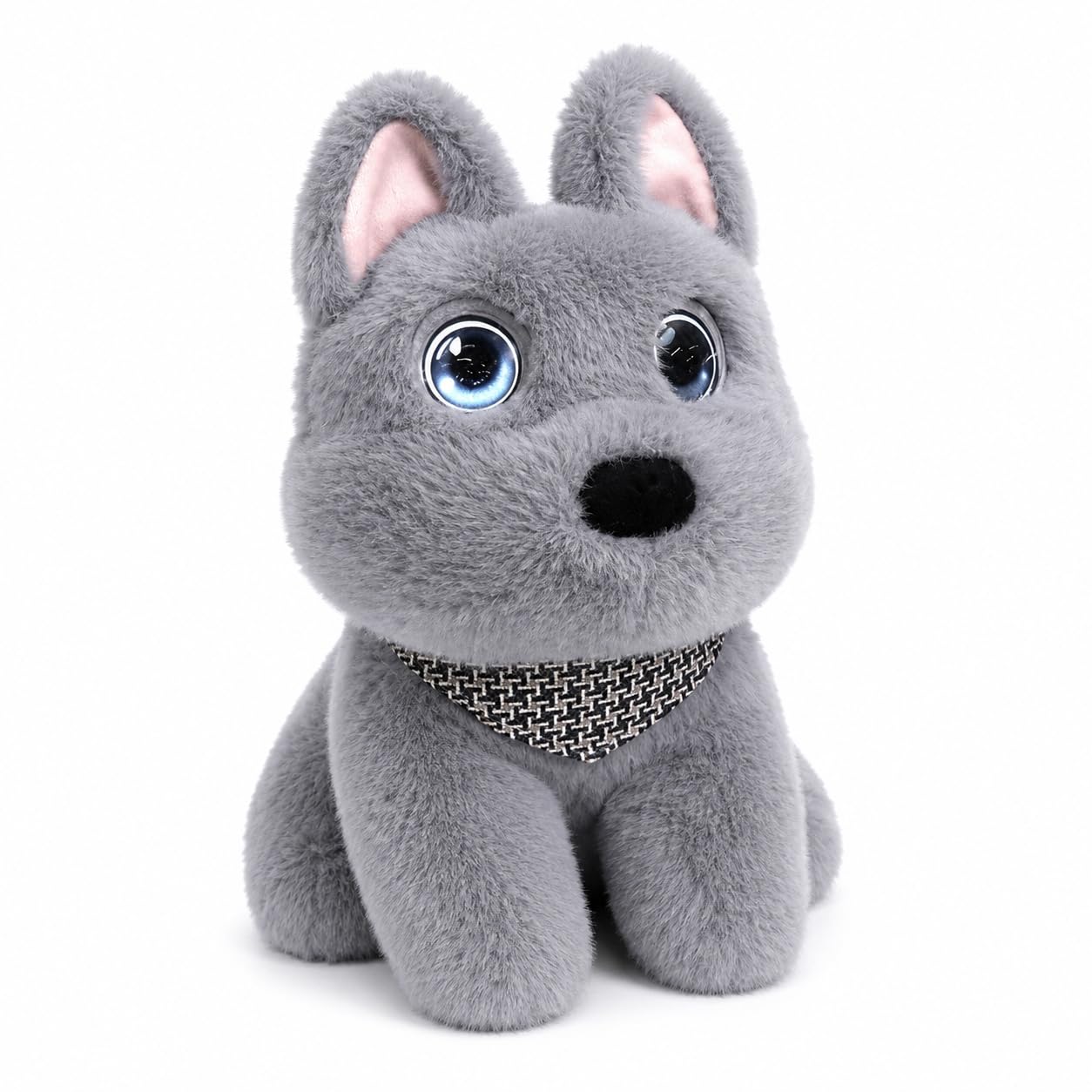 Breatoi AI Smart Interactive Plush Dog Toy with Voice Interaction, Soft Stuffed Puppy Companion, Talking & Sound Responsive Plush Animal for Kids | Gift for Boys & Girls 3+ Years - Smokey
