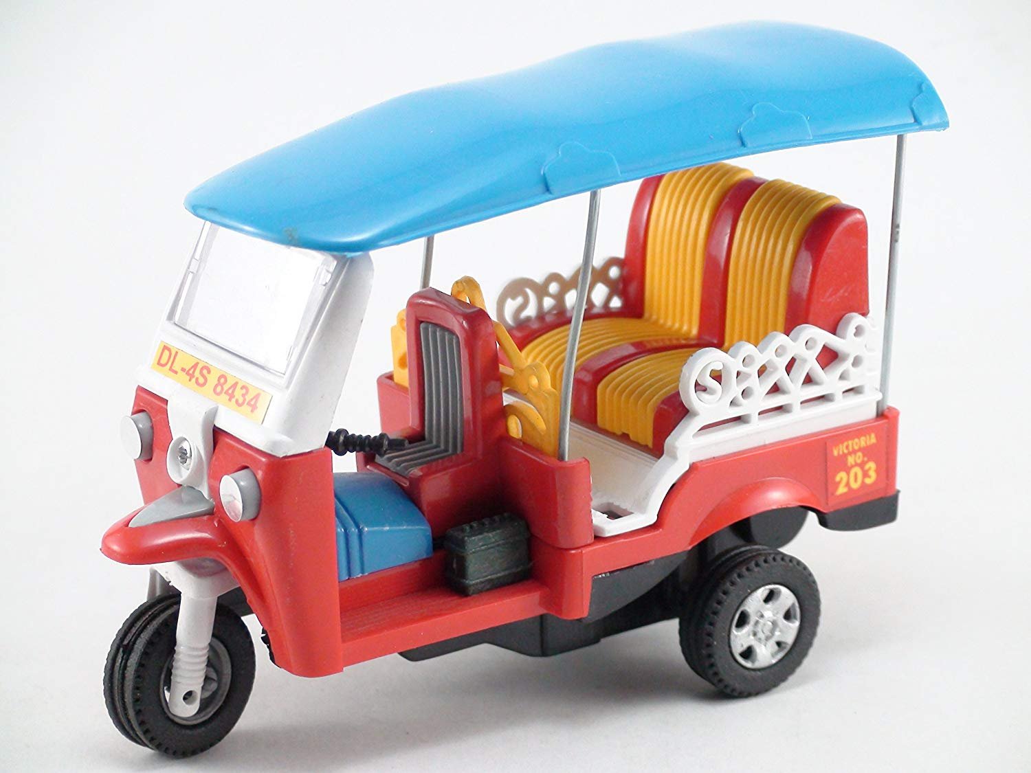 Centy E-Rickshaw Pull Back Toy for 3Y+ Multi Colour