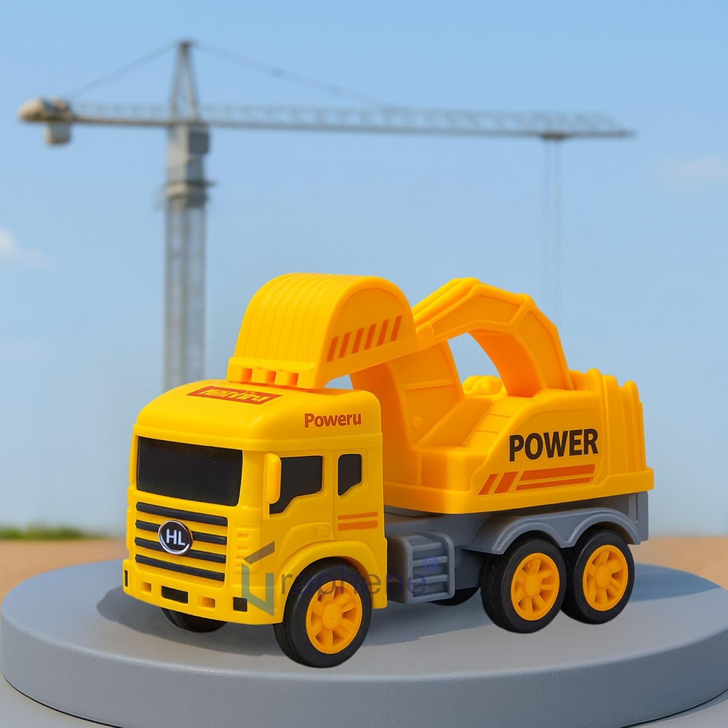 GRAPHENE Construction Vehicle Truck Push & Go Playset Friction Powered Truck for Kids Age 2 3 4 5 6 Year Unbreakable Realistic Toy Truck Pack of 1