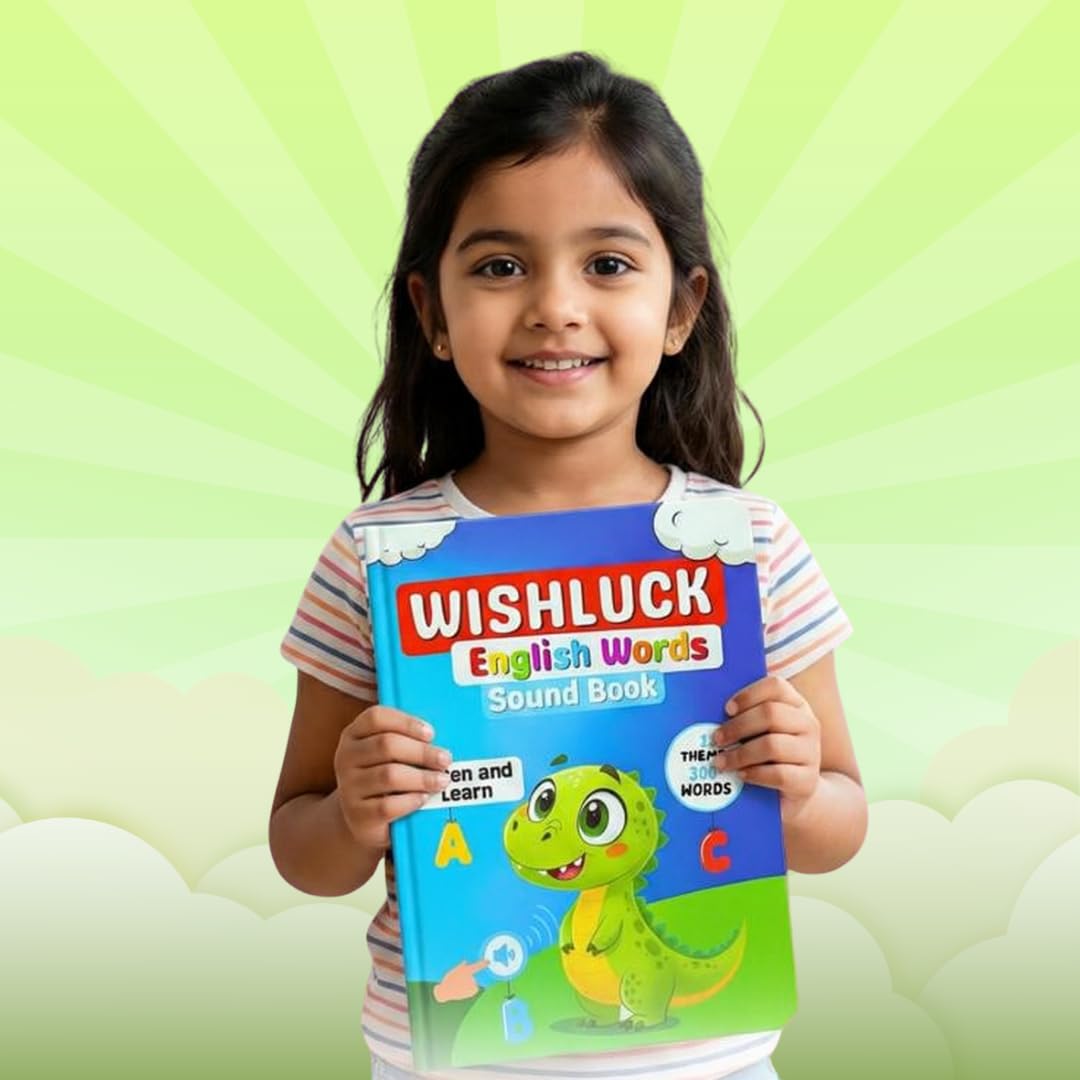 Interactive English Word Book for Kids | Educational Vocabulary Sound Book for Language & Speech Development | Talking Learning Book | Screen-Free Early Learning Toy