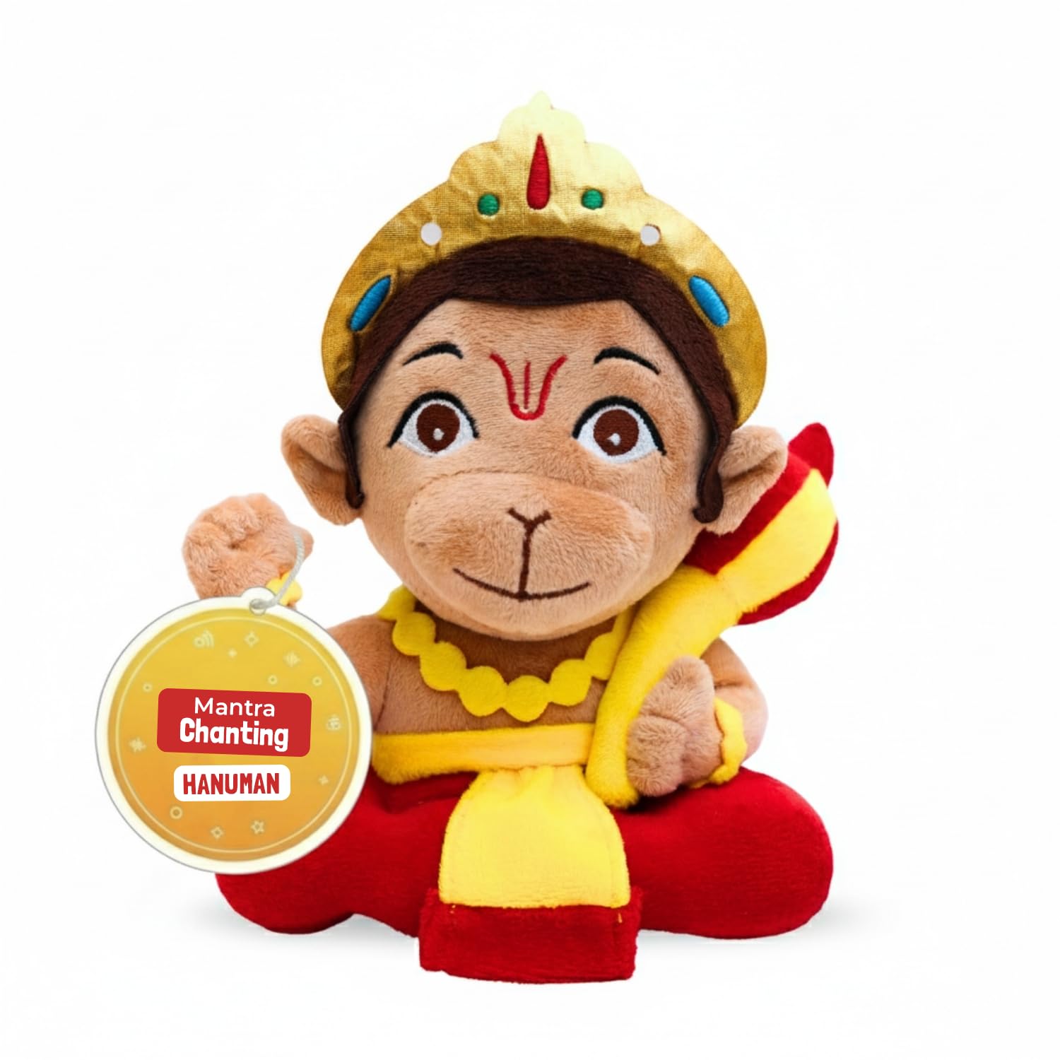 Panda's Box Mantra Chanting Baby Hanuman Soft Toys for Kids | Musical Stuffed Plush Toy for Girl & Boy | Non-Toxic, Safe | Best Birthday Gift for Newborn, Infants & Toddlers |Teddy Bear (Small)