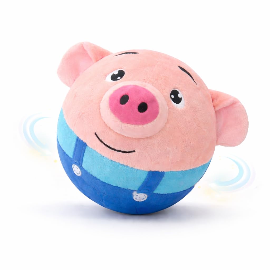 Pandaworld Dancing and Singing Piglet, Active Moving Plush, Moving Interactive Dog Plaything, Washable Cartoon Pig Plaything, Plush Sound Electronic Shake