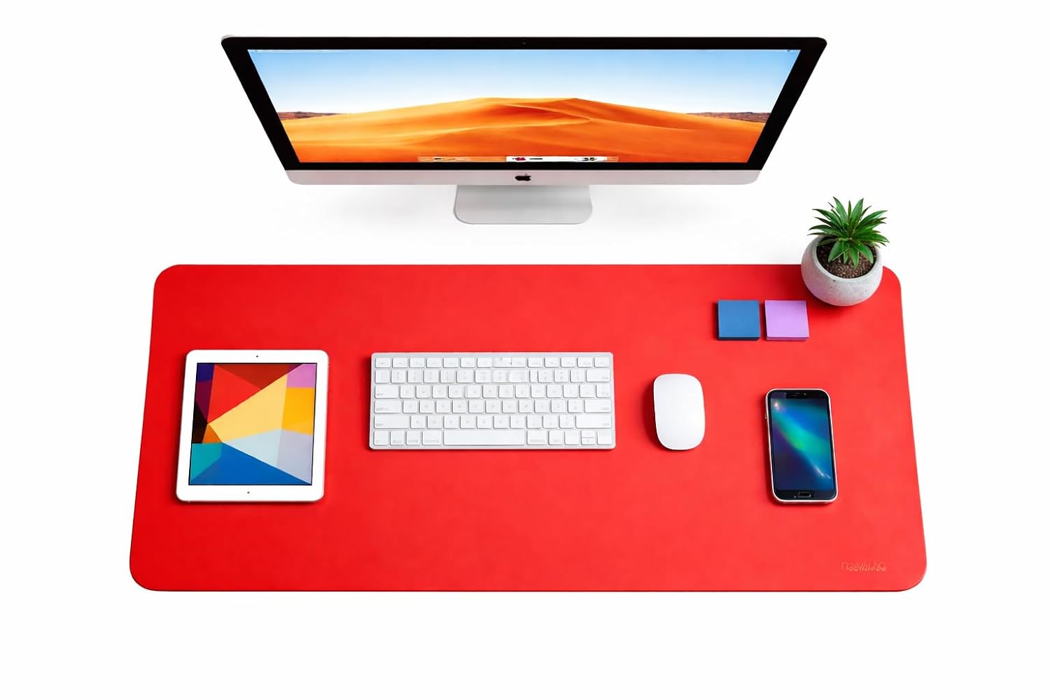 Premium Leather Reversible Desk Mat, Extended Mouse Pad, Laptop Mat
