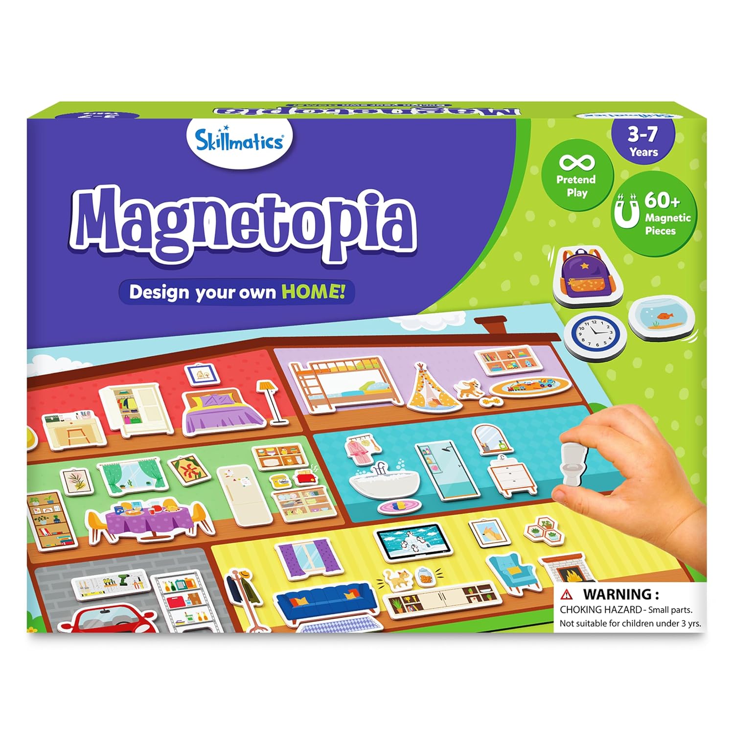 Skillmatics Creative Toy Magnetopia – Design Your Home