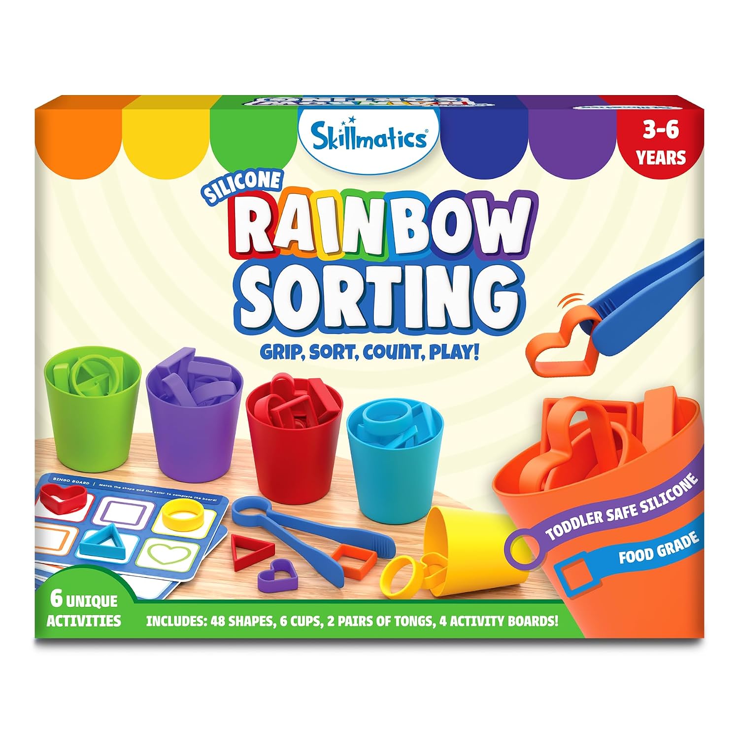 Skillmatics Silicone Rainbow Sorting Game – Learning & Educational Toy