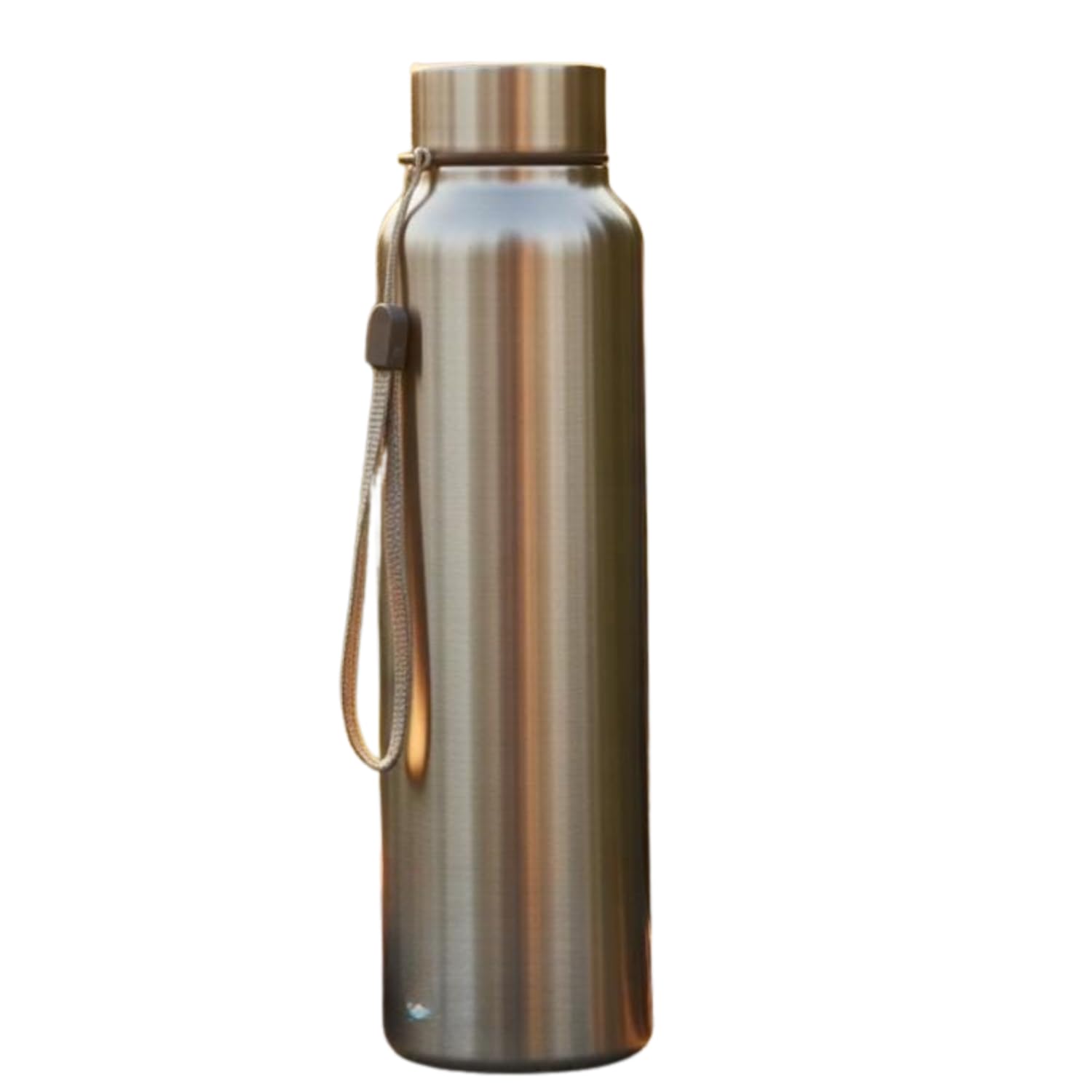 Stainless Steel Water Bottle 1000ml, Insulated Double Wall Flask for Hot & Cold Drinks, Reusable 1 Litre Travel Water Bottle for Gym, School, Office, Silver (3)
