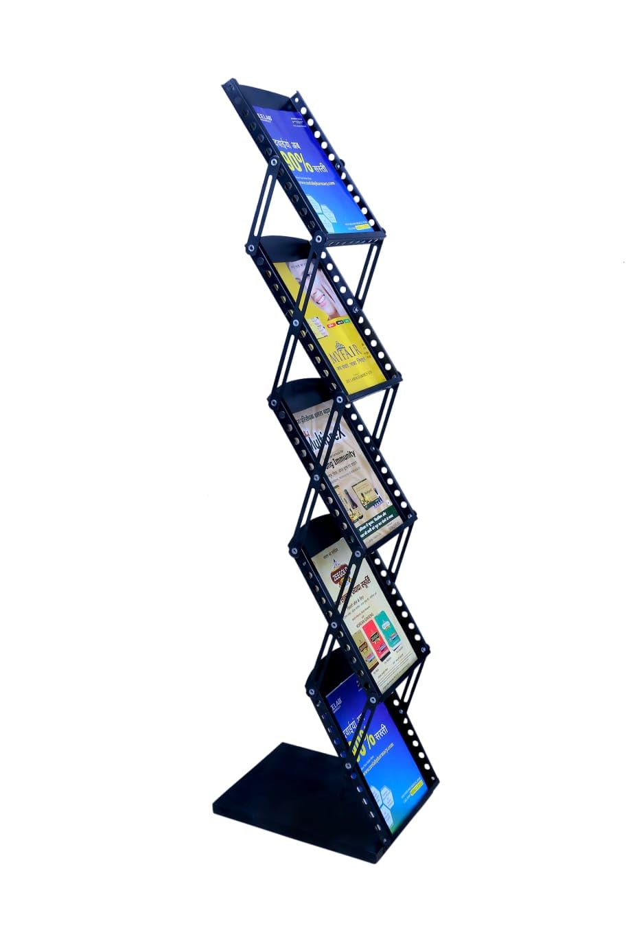 World Tray Magazine and Newspaper Stand Catalog Brochure Stand | Black